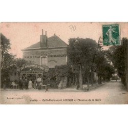 JUVISY: café-restaurant lefèvre et l'avenue de la gare - bon état