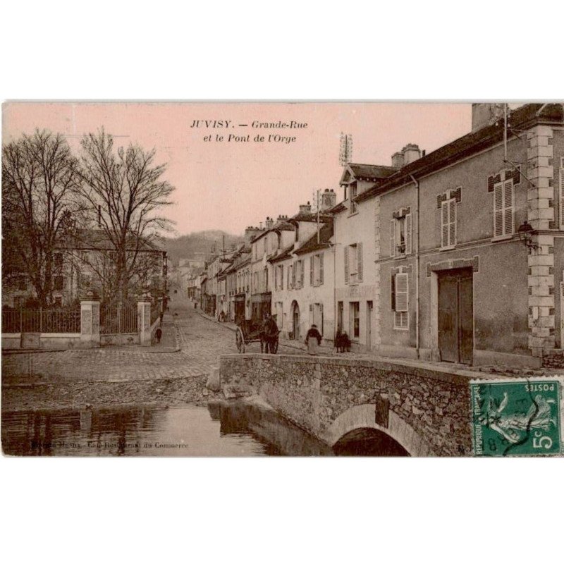 JUVISY: grande-rue et le pont de l'orge - très bon état