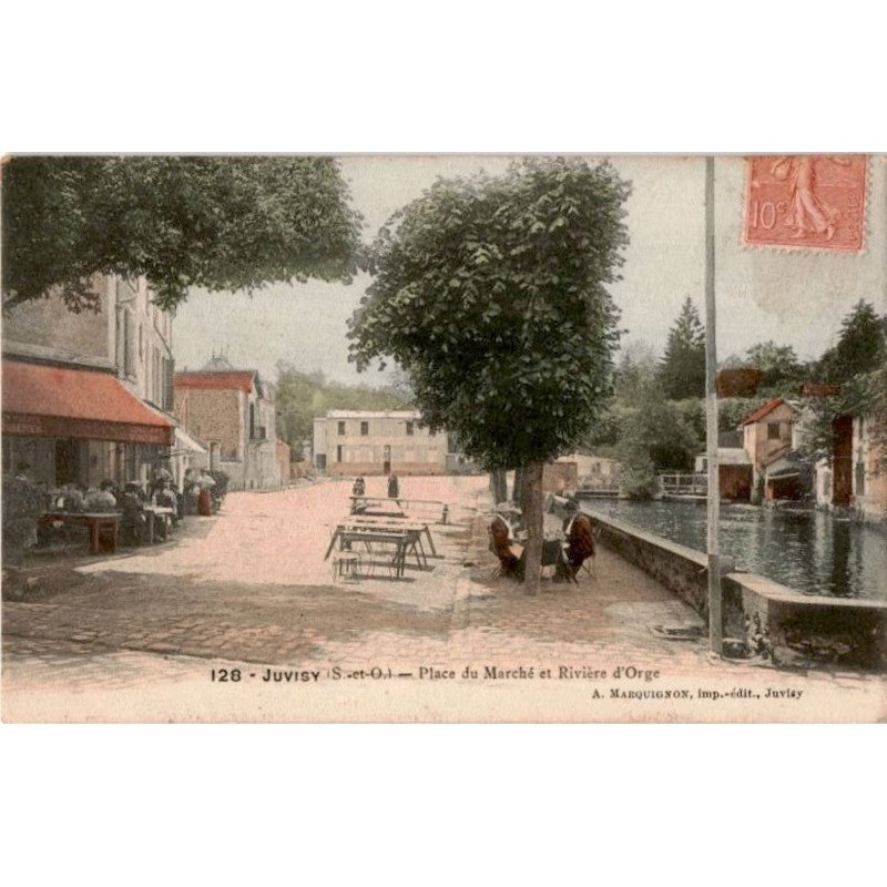 JUVISY: place du marché et rivière d'orge - très bon état