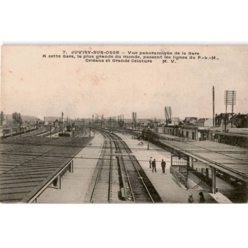 JUVISY: vue panoramique de la gare - très bon état