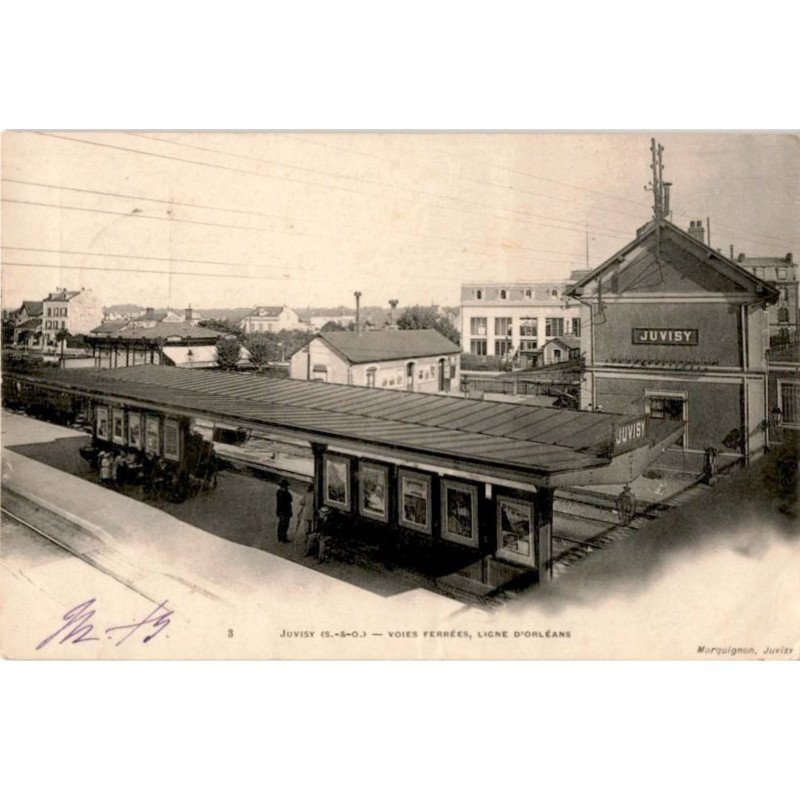 JUVISY: voies ferrées, ligne d'orléans - très bon état