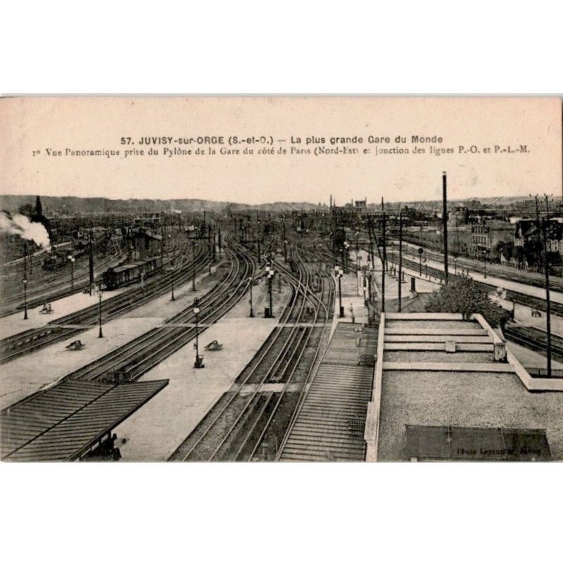 JUVISY: la plus grande gare du monde, vue panoramique - très bon état