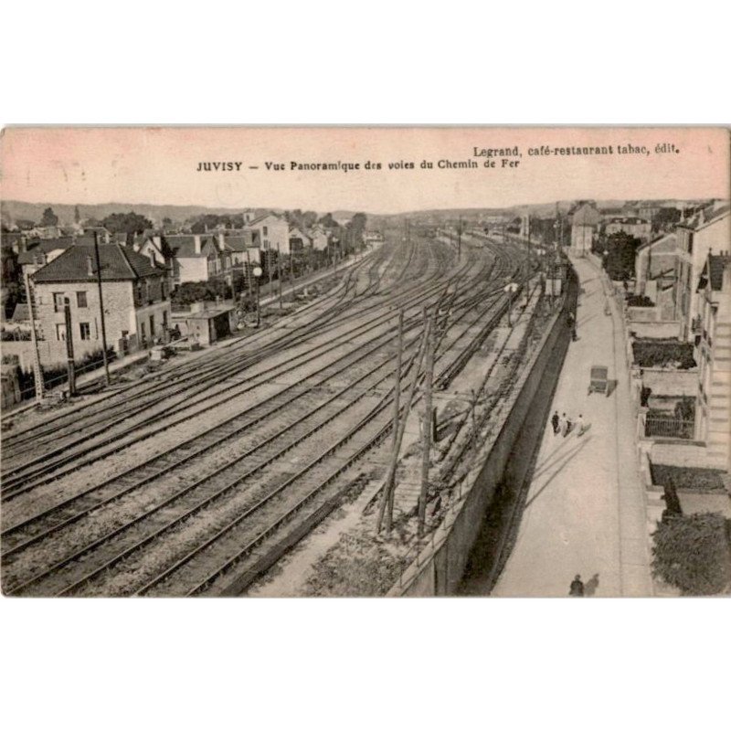 JUVISY: vue panoramique des voies du chemin de fer - état