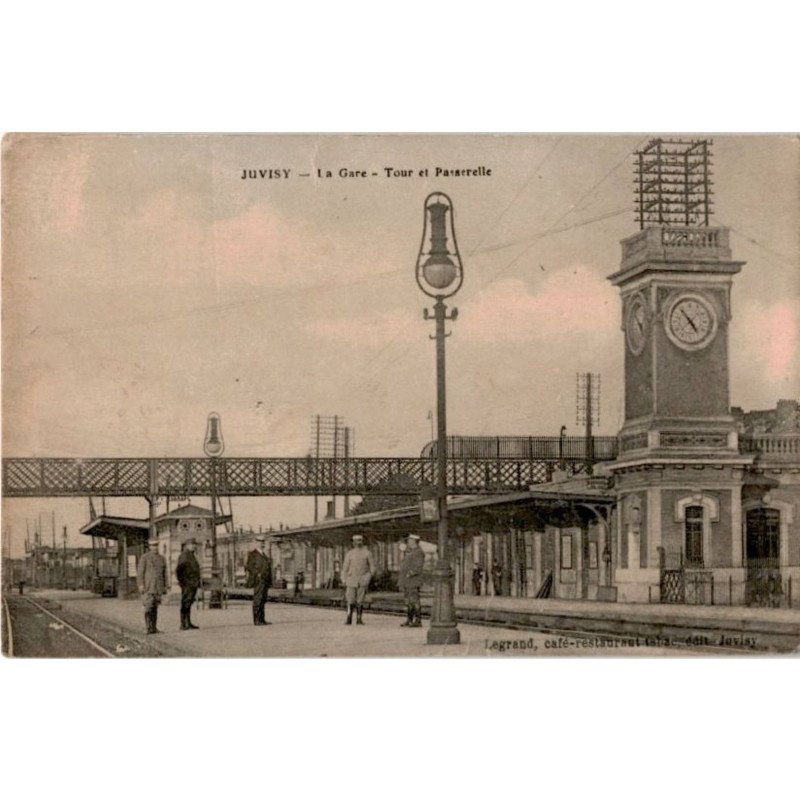 JUVISY: la gare, tour et passerelle - très bon état