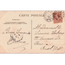 JUVISY: perspective sur la voie, arrivée d'un train à traction électrique -état