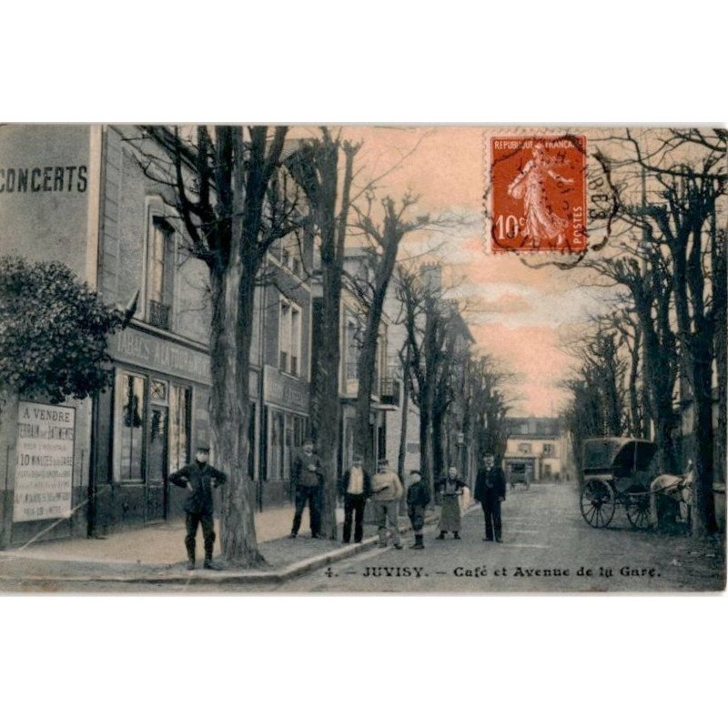 JUVISY: café et avenue de la gare - très bon état