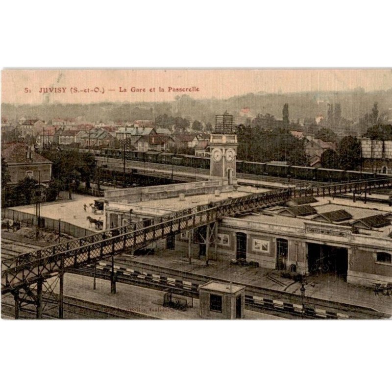 JUVISY: la gare et la passerelle - très bon état