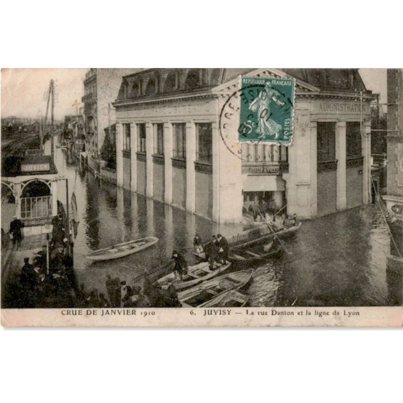 JUVISY: la rue danton et la ligne de lyon -  état
