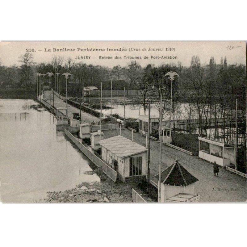 JUVISY: entrée des tribunes de port-aviation, crue janvier 1910 - très bon état
