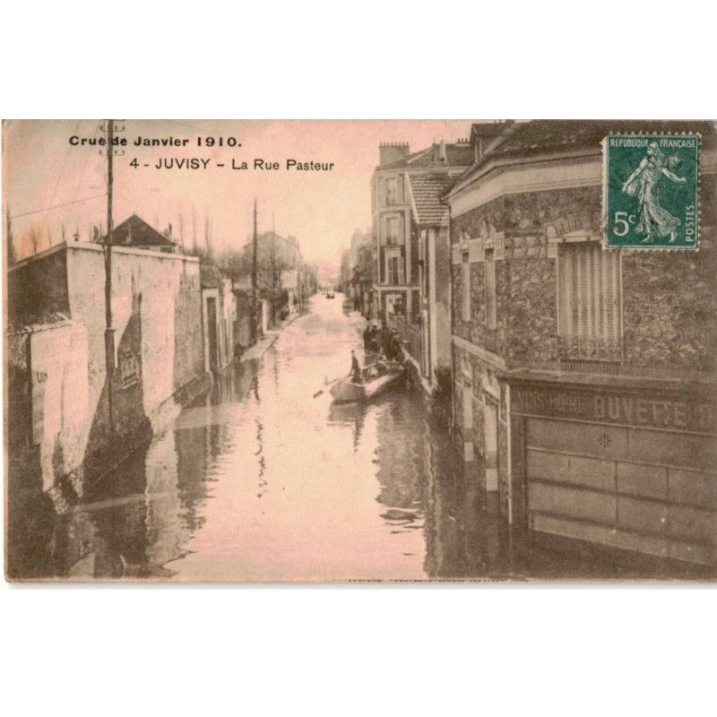 JUVISY: la rue pasteur, crue 1910 - très bon état