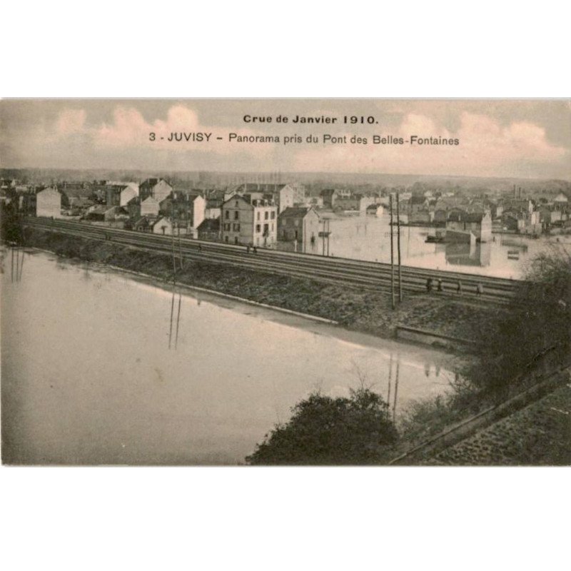 JUVISY: panorama pris du pont des belles-fontaines - très bon état