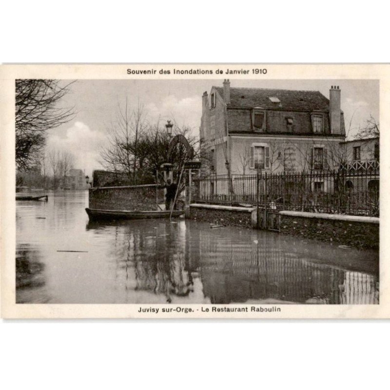 JUVISY: inondation janvier 1910, le restaurant raboulin - très bon état