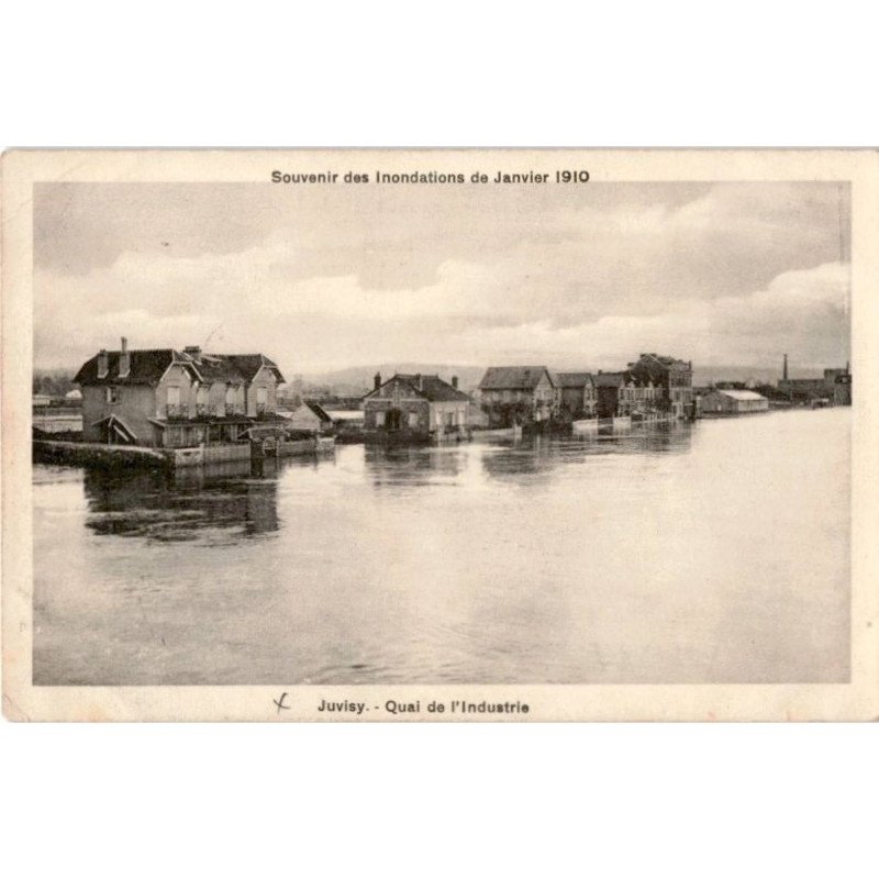 JUVISY: inondations de janvier 1910 quai de l'industrie - état
