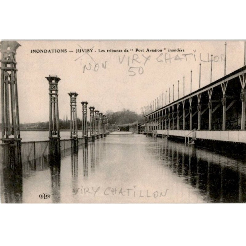 JUVISY: inondation les tribunes de "pont aviation" - état