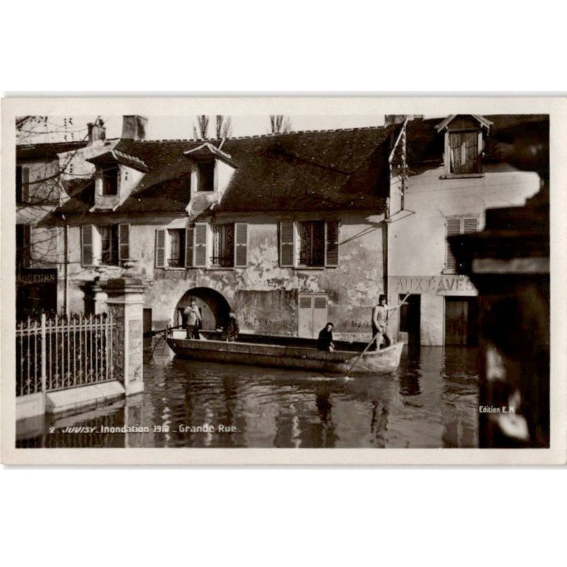 JUVISY: inondation janvier 1910 grande rue - très bon état