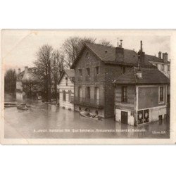 JUVISY: inondation 1910, quai gambetta restaurants benard et raboulin - très bon état
