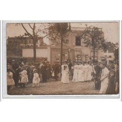 AUBERVILLIERS : carte photo de la fête du Tir en 1910 - très bon état