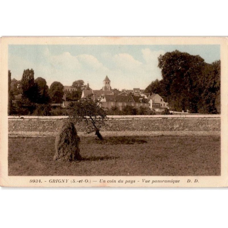GRIGNY: un coin du pays, vue panoramique -  état
