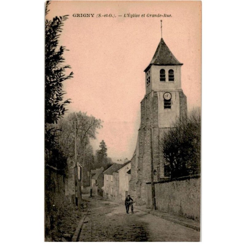 GRIGNY: l'église et grande-rue - très bon état