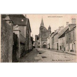 BRIE-COMTE-ROBERT: rue de melun et église - très bon état