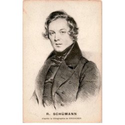 COMPOSITEUR - spectacle et musique: Robert Schumann, d'après lithographie Kriehuber - très bon état