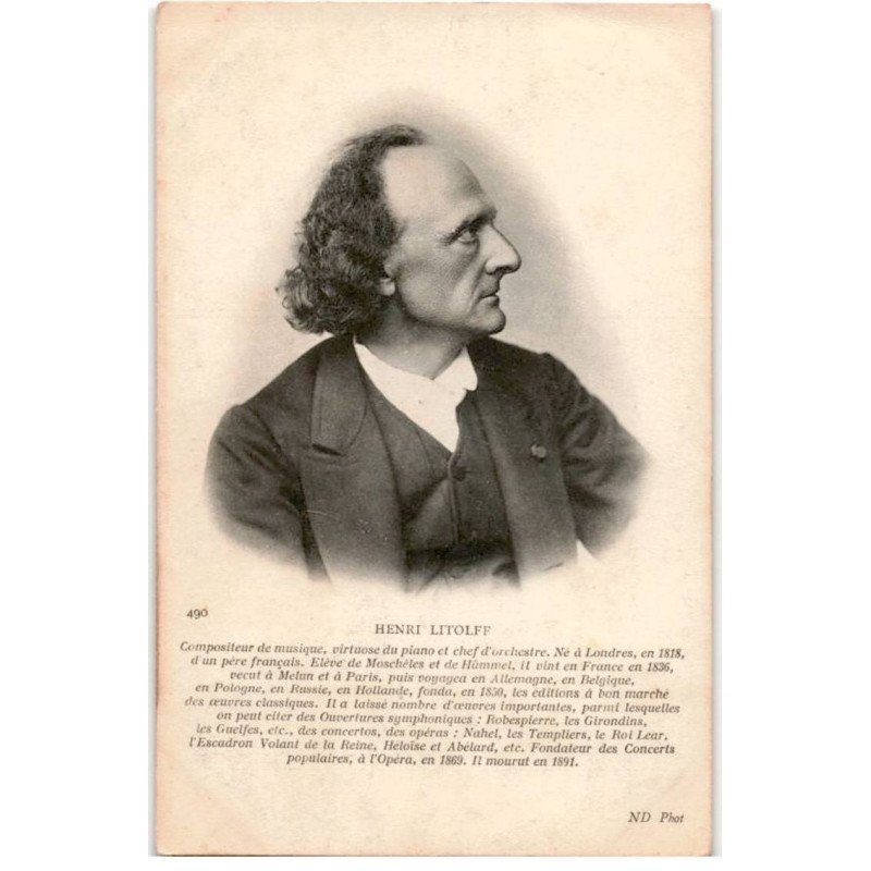 COMPOSITEUR - spectacle et musique: Henri Litolff - très bon état