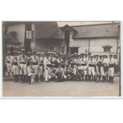 SAINT QUENTIN : carte photo de l'alsacienne-lorraine à la fête fédérale de gymnastique - 1910 - état (1 coin plié)
