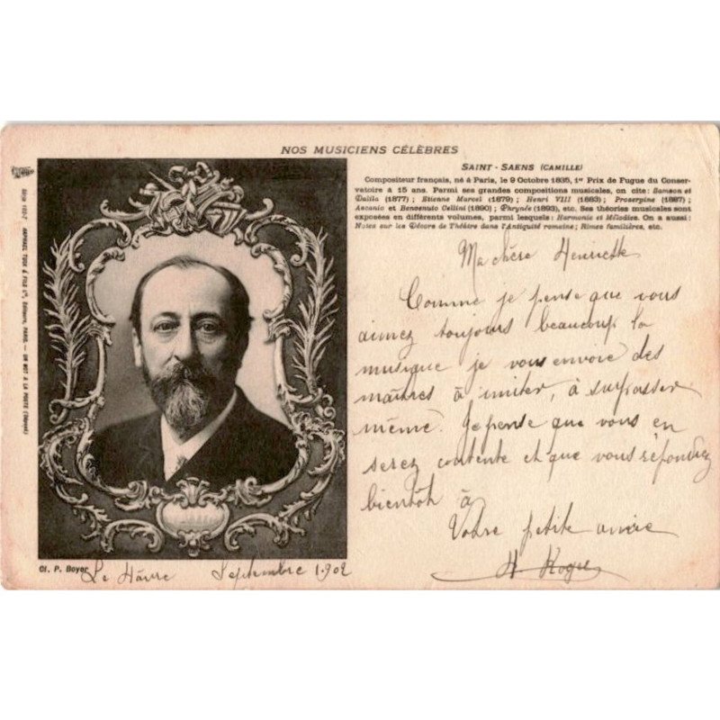 COMPOSITEUR - spectacle et musique: nos musiciens célèbres Camille Saint-Saëns - état