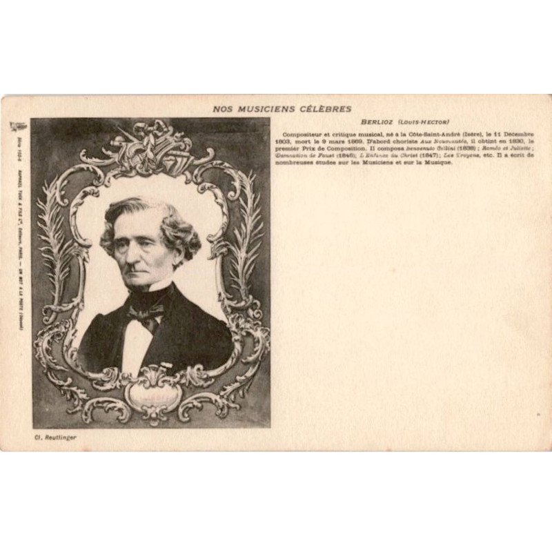 COMPOSITEUR - spectacle et musique: nos musiciens célèbres Berlioz Louis-Hector - très bon état