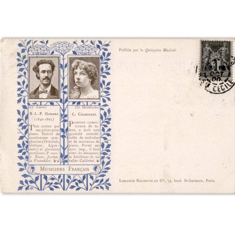 COMPOSITEUR - spectacle et musique: musiciens français B.L.P. Godard, C. Chaminade - bon état