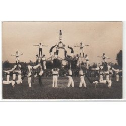 SAINT QUENTIN : carte photo de concours gymnastique vers 1910 - aviation - Très bon état