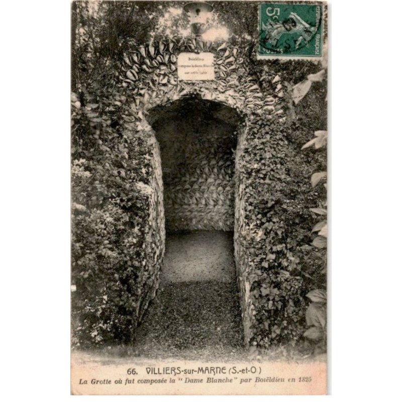 COMPOSITEUR - spectacle et musique: villiers-sur-marne grotte fut composée la dame blanche par Boiëldieu - très bon état