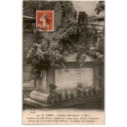 COMPOSITEUR - spectacle et musique: paris cimetière montmartre tombeau Mlle Plessis Alphonsine - très bon état