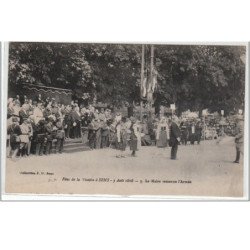 SENS : fête de la victoire - 3 août 1919 - le maire remercie l'armée - Très bon état