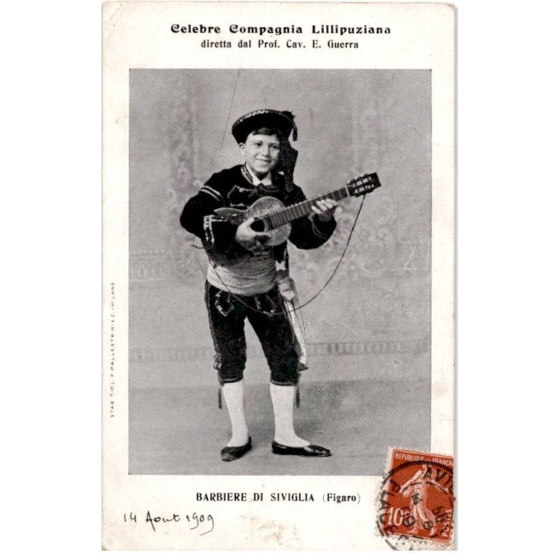 CHANTEURS: celebre compagnia llillipuziana diretta dal prof. cav. E. Guerra Barbiere Di Siviglia figaro - bon état