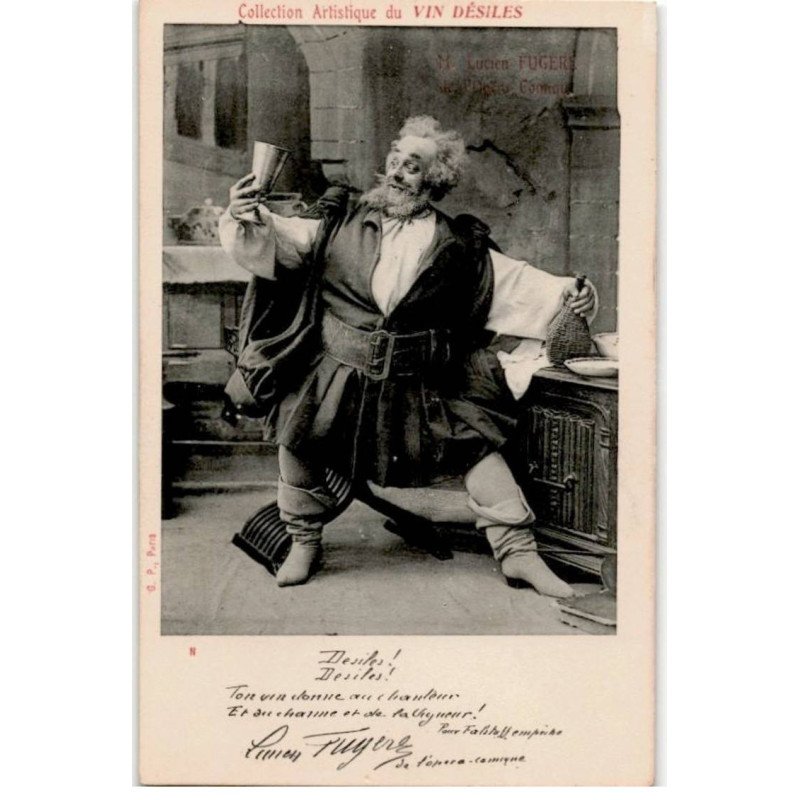 CHANTEURS: collection artistique du vin désiles Fugère - très bon état