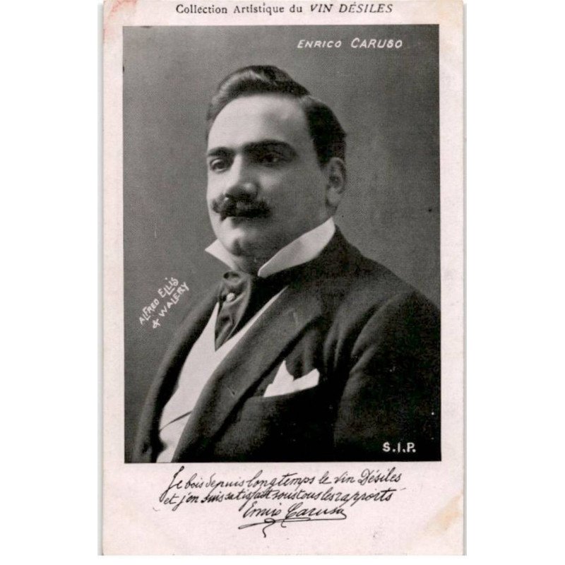 CHANTEURS: collection artistique du vin désiles Enrico Caruso - très bon état
