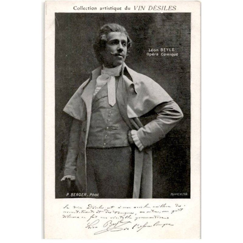 CHANTEURS: collection artistique du vindésiles, Léon Beyle opéra comique - très bon état