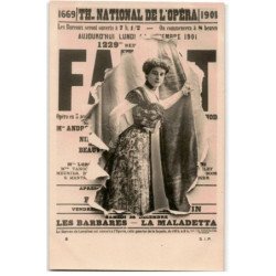 CHANTEURS: les barbares, la maladetta, théatre national de l'opéra 1901, A.M. Chenal (?) - très bon état
