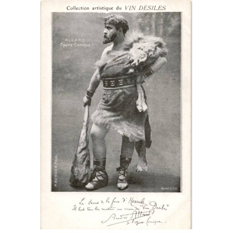 CHANTEURS: collection artistique du vin désiles, Hercule, Allard - très bon état