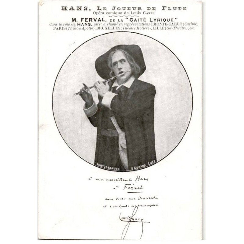 CHANTEURS: Hans le joueur de flute M. Ferval et la "gaité lyrique" - état