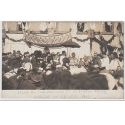 ALLIER : MOULINS : carte photo de la fête du couronnement de la Vierge noire - 9 juin 1910 - Très bon état