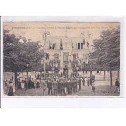 FONDETTES: réception à l'hôtel de ville des délégués pour l'inauguration de la gare 1907 - état
