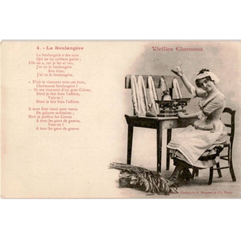 CHANSONS: la boulangère - très bon état