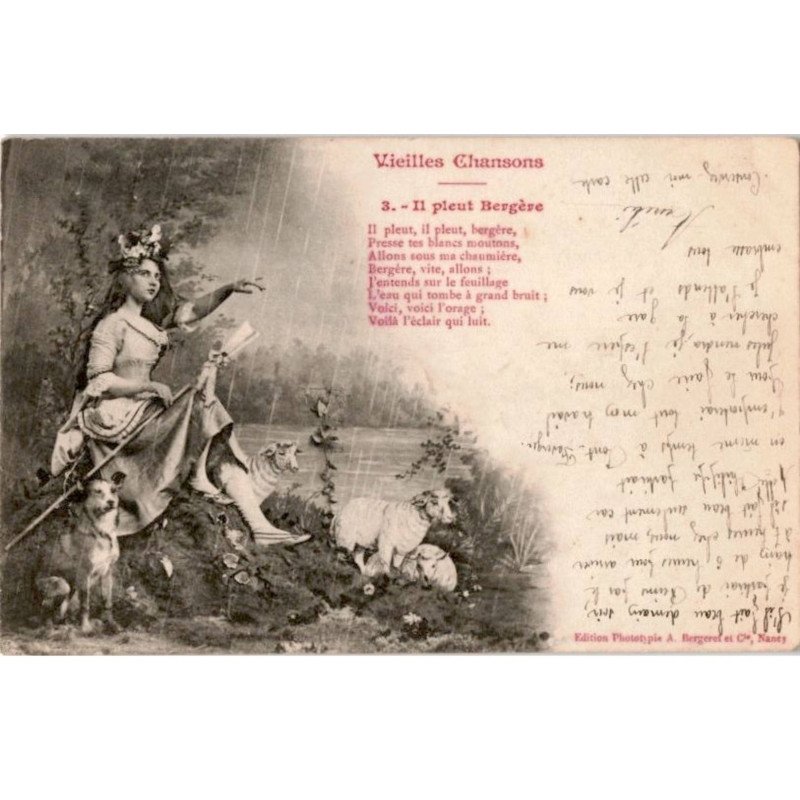 CHANSONS: il pleut bergère - très bon état