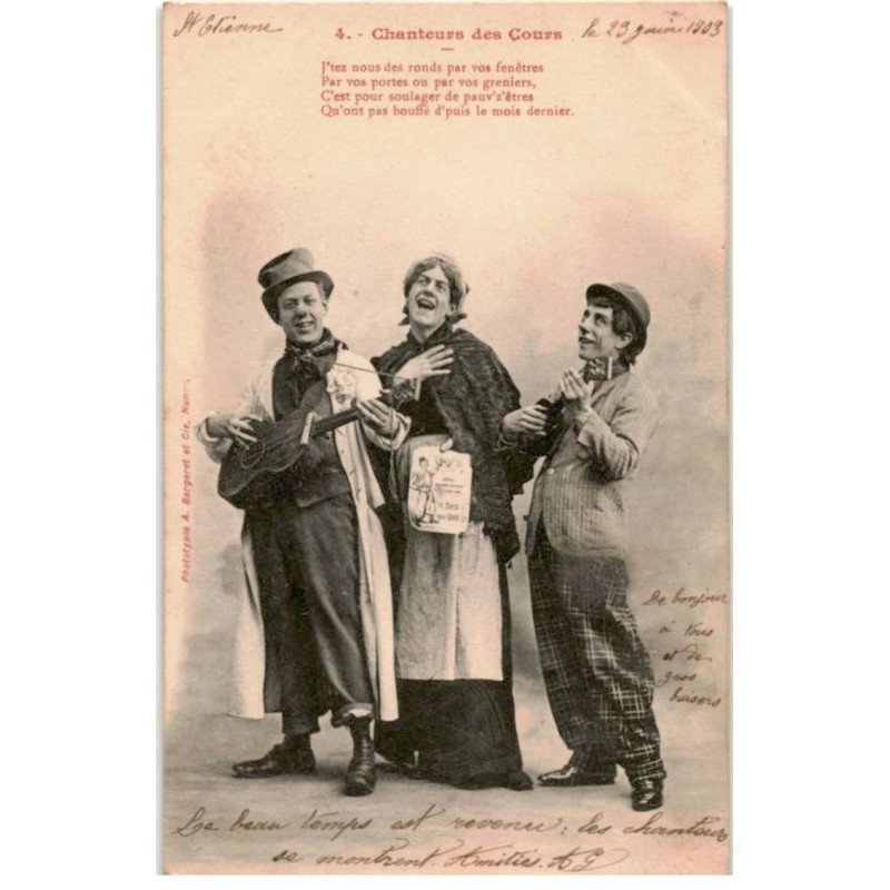 CHANSONS: chanteurs des cours - très bon état