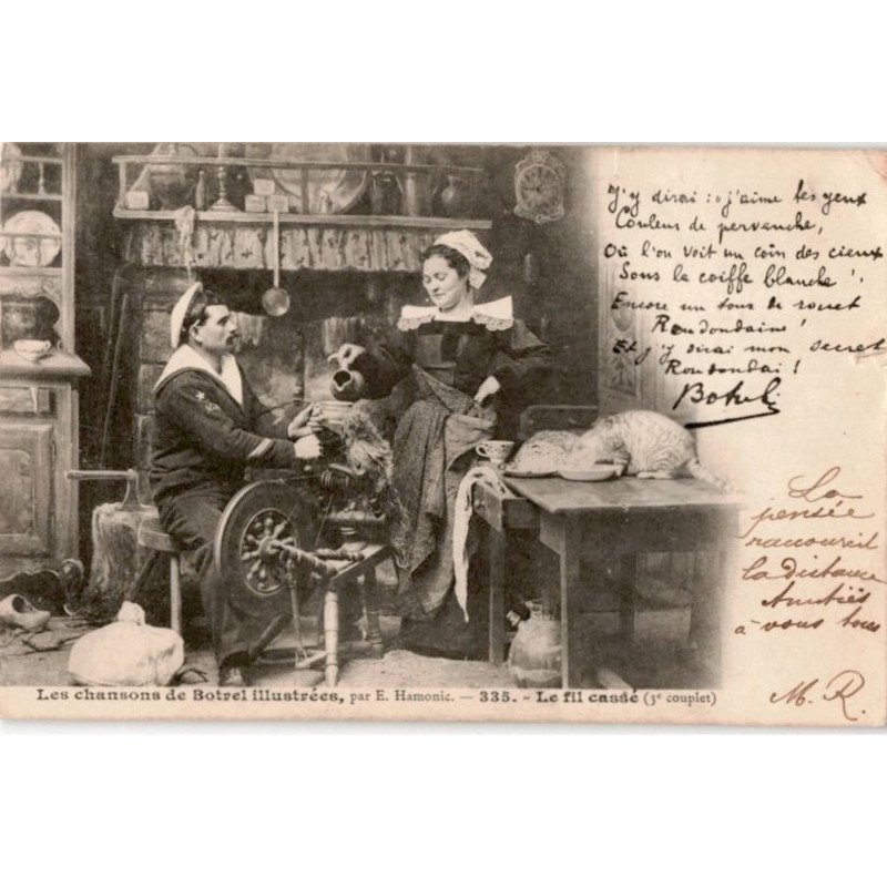 CHANSONS: les chansons de Botrel illustrées le fil casse - état