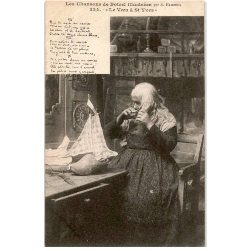CHANSONS: les chansons de Botrel illustrées le voeu à saint-yves - très bon état