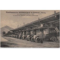 ALLIER : VICHY : service d'automobiles DELAUNAY - BELLEVILLE par les établissements Hennocque et Epinat vers 1910 - très