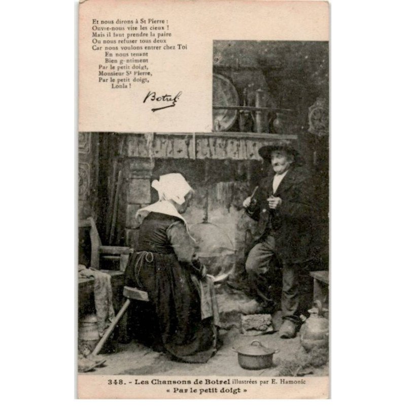CHANSONS: les chansons de botrel illustrées, par le petit doigt - très bon état